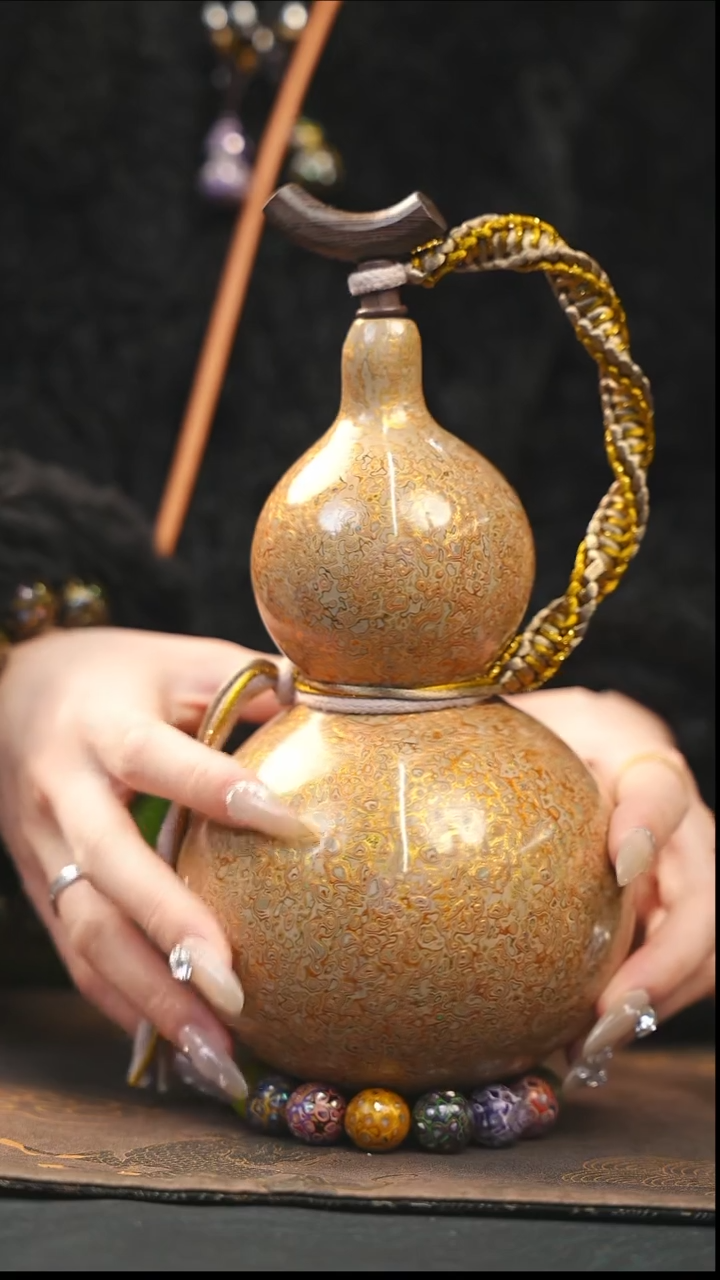 【闪购商品】XK232漆艺酒葫芦不包手串及旋转底座