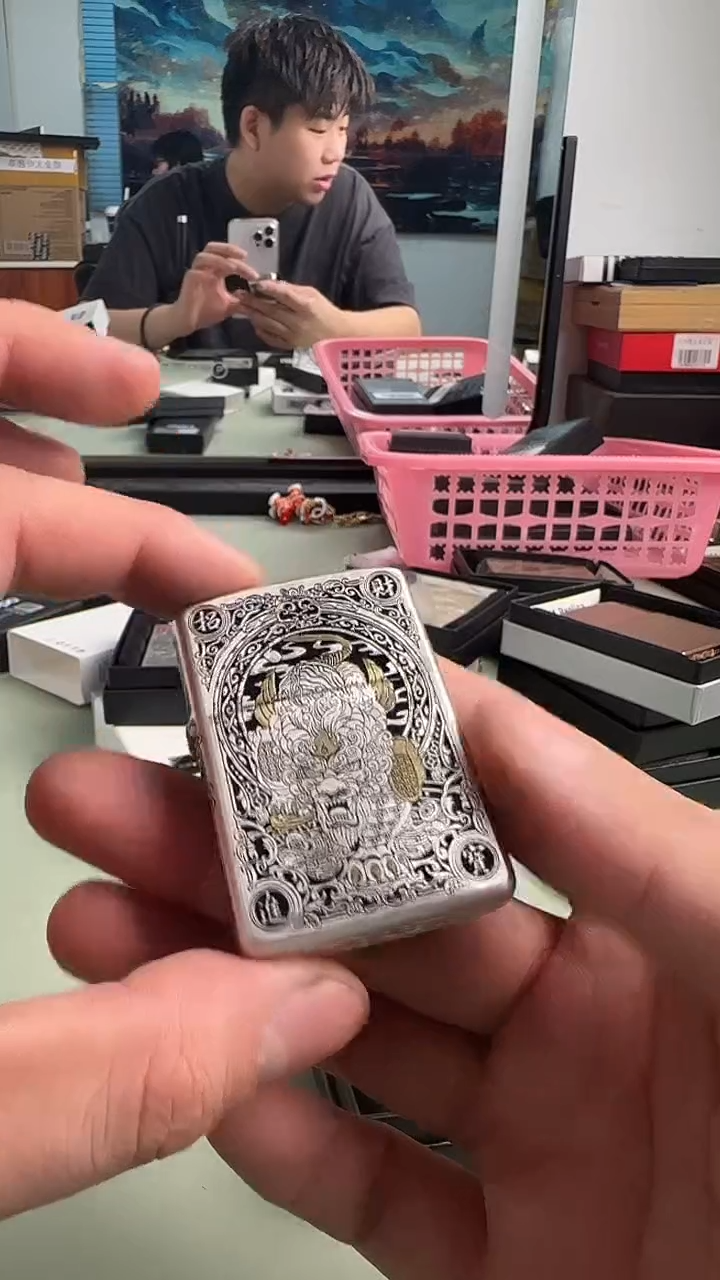 铜zippo打火机貔貅