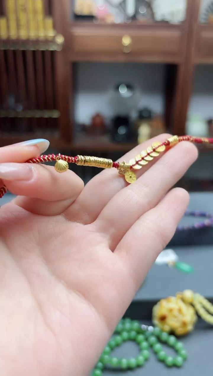 【闪购商品】18K金手饰18k金盘缠手绳*1 ZX