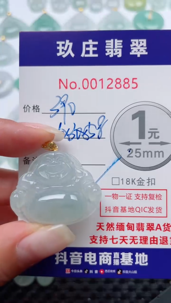 【闪购商品】翡翠颈饰18K金镶嵌天然缅甸翡翠