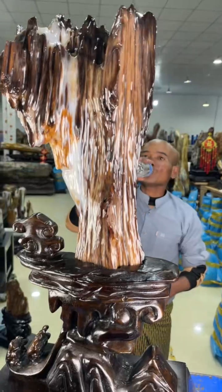 【闪购商品】硅化玉摆件未镶嵌75