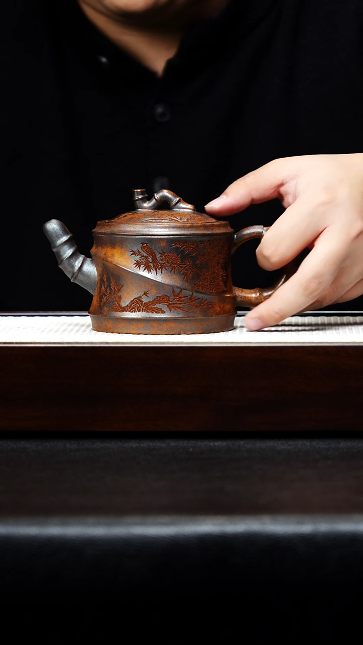 茶壶紫砂竹段 范家群