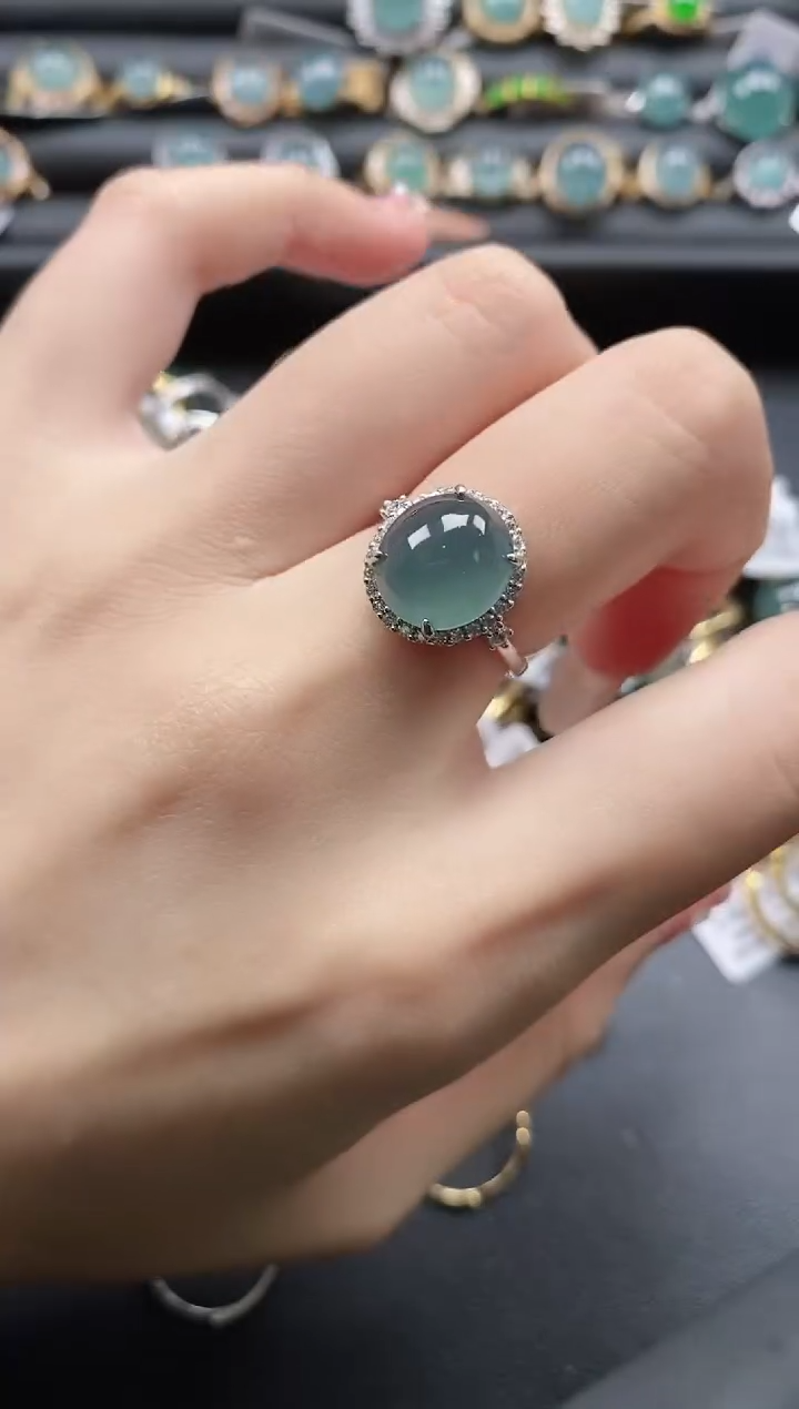 【闪购商品】翡翠戒指银S925镶嵌1111