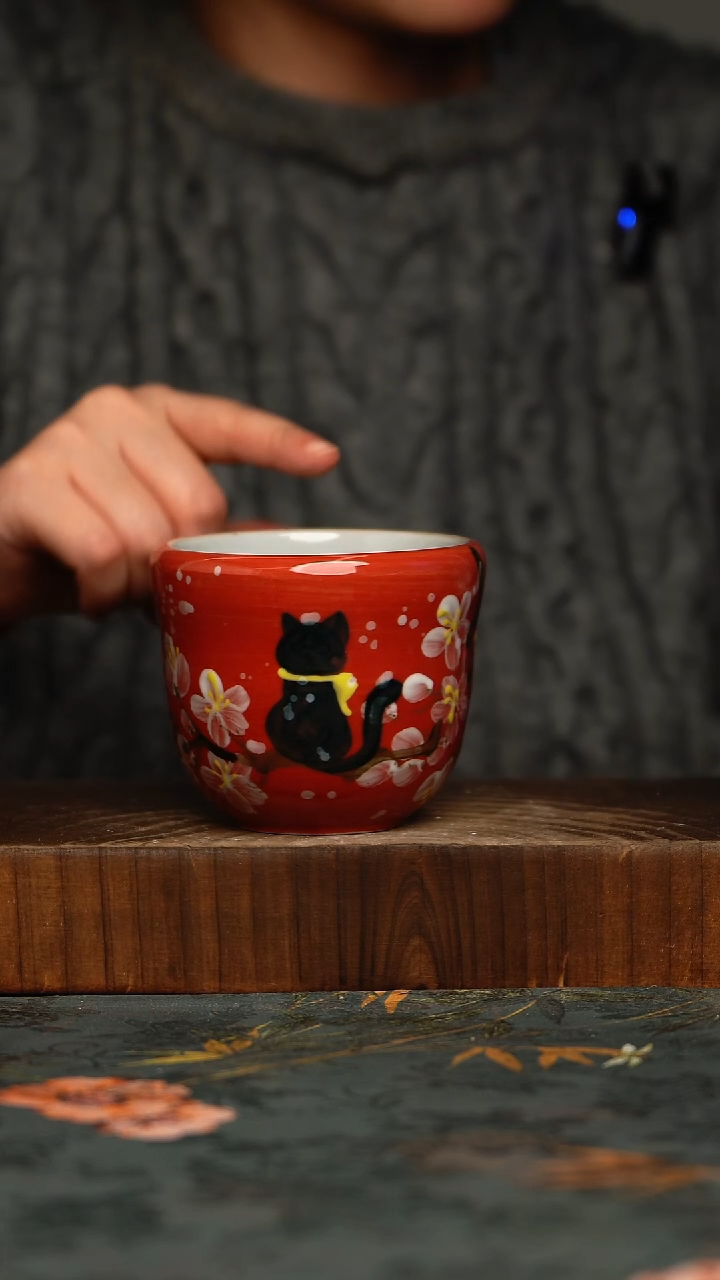 瓷片釉下彩手工手绘同款陶器