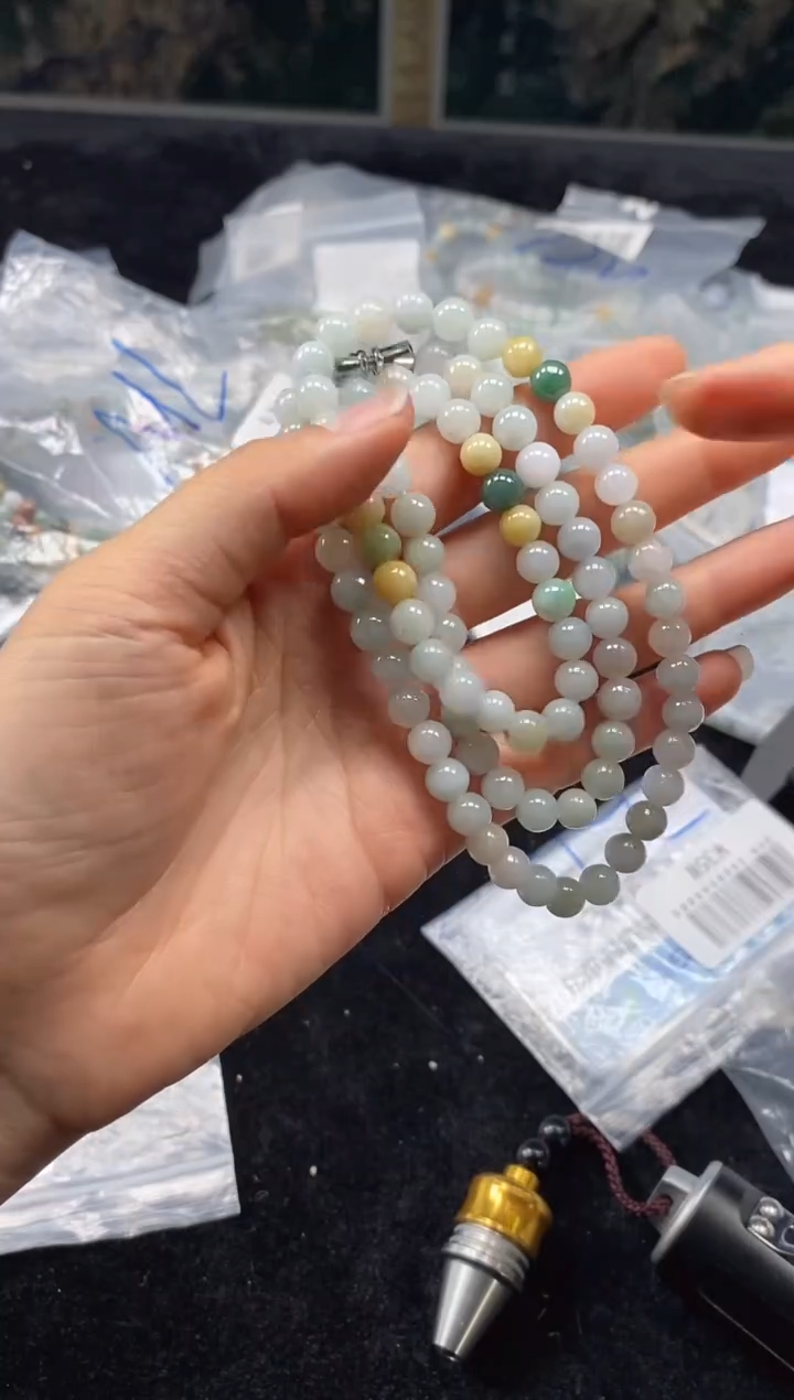 未镶嵌定制翡翠天然翡翠A货手串 一物一证