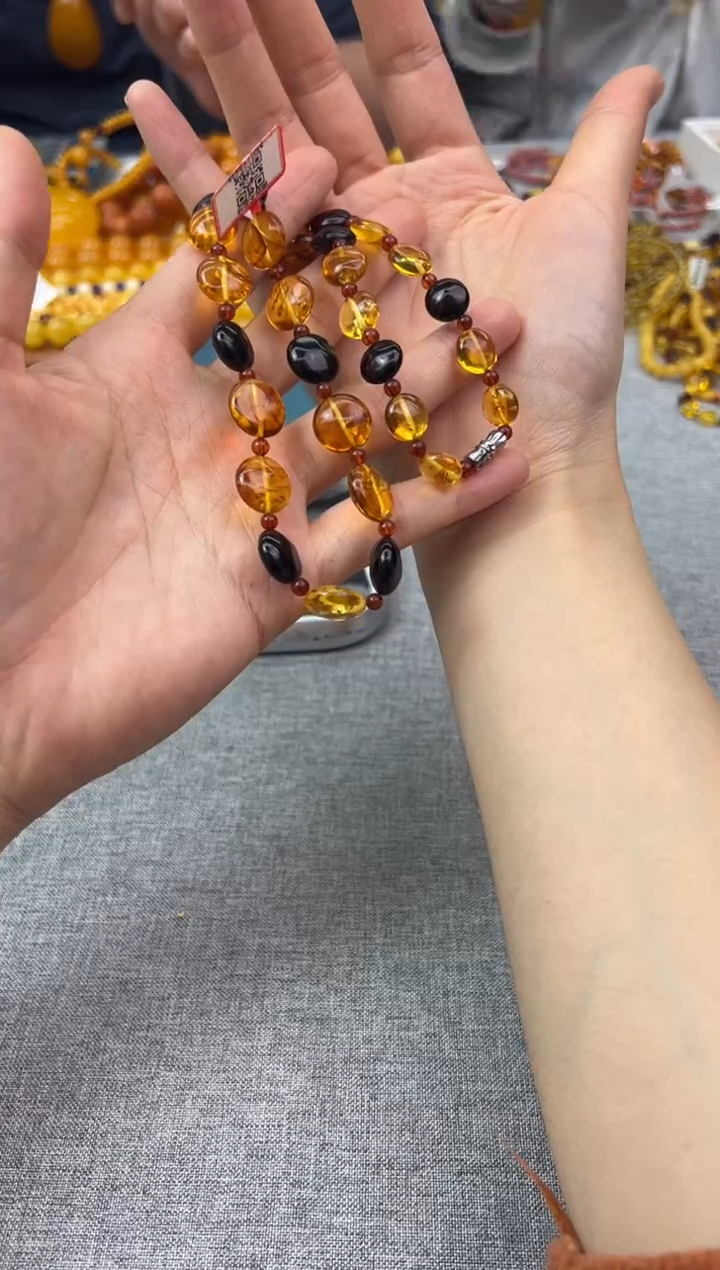 【闪购商品】琥珀颈饰未镶嵌28秒拍号