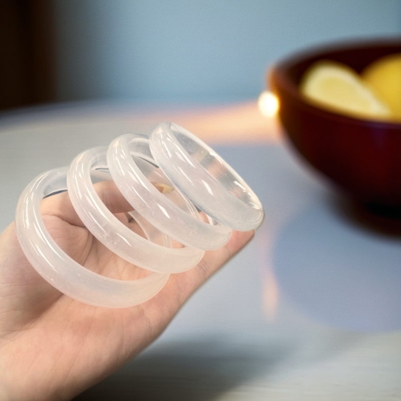 冰透宝石光正宽手镯多样性发一