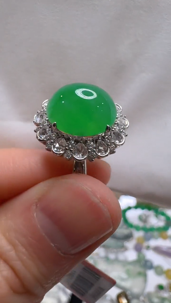 【闪购商品】翡翠戒指18K金镶嵌多样性团购发一件