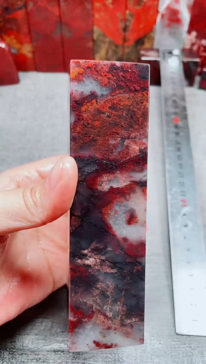 玉桂林鸡血玉素章3.5艳血12