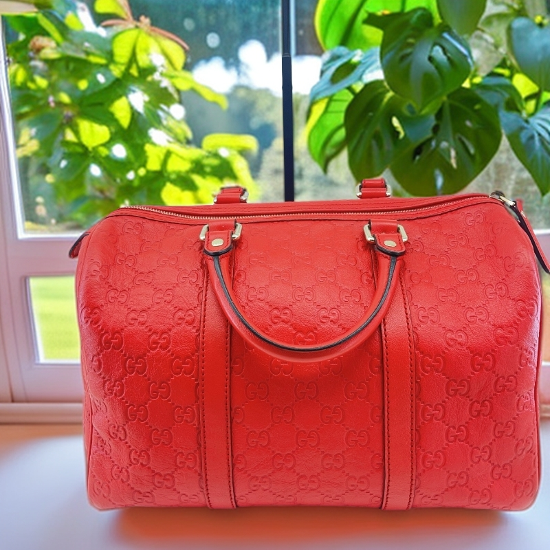 95新 GUCCI/古驰  红色波士顿  1756 5352 