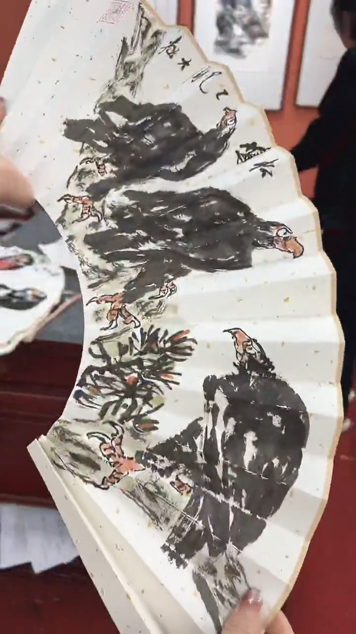 国画周大拙/国画/扇子