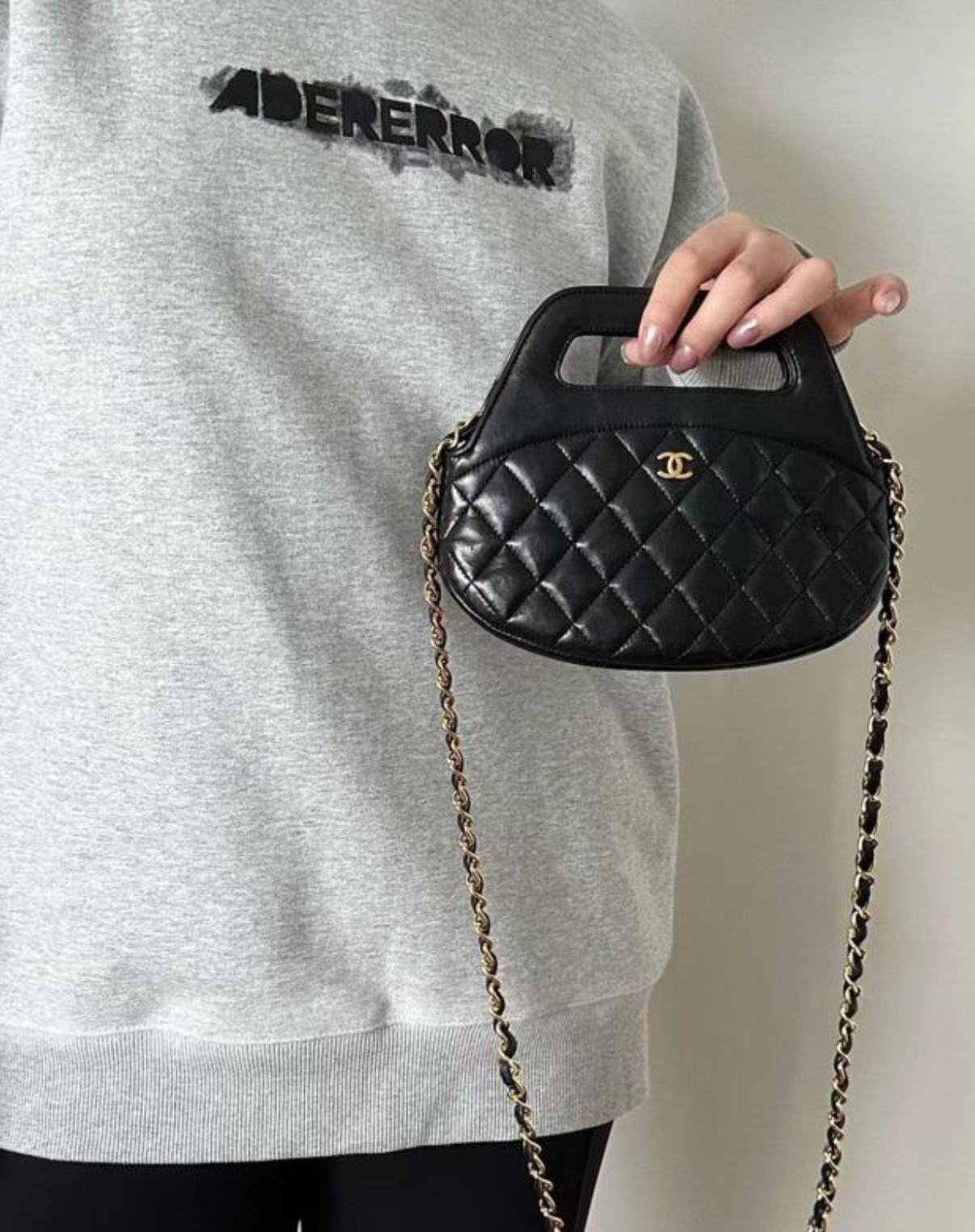 95新 Chanel/香奈儿 黑金中古mini 31bag链条包 底长21 13开