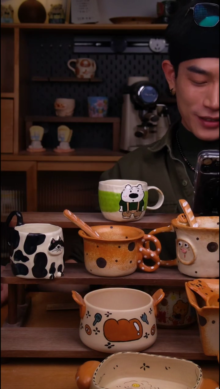 碗陶景德镇可爱设计师款陶瓷