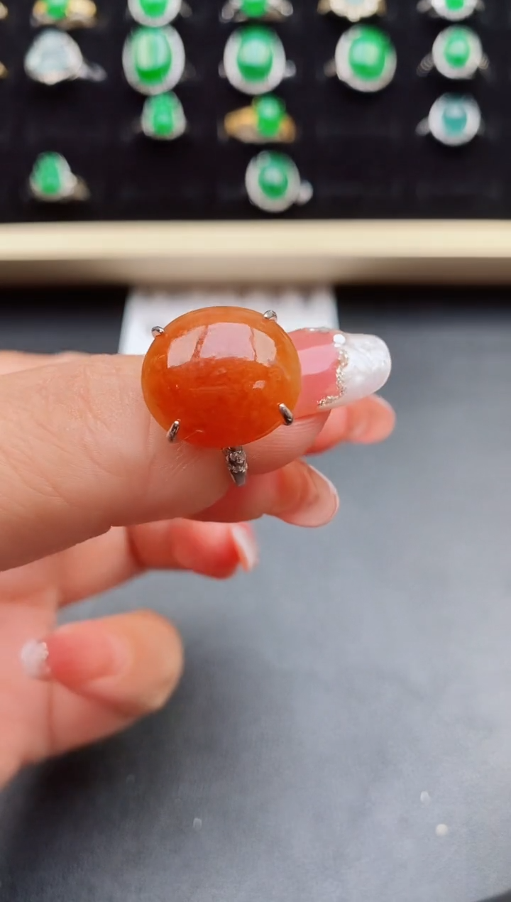 【闪购商品】翡翠戒指银S925镶嵌05800
