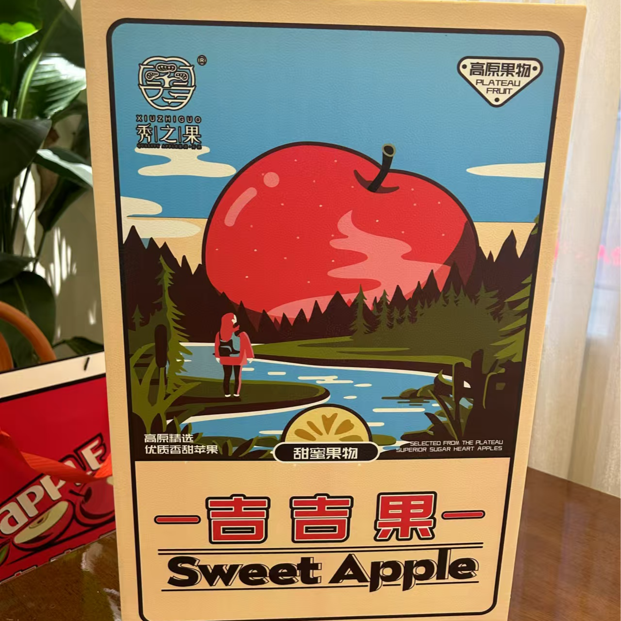 吉吉果 洛川苹果 春节礼盒版 一箱 净重6斤