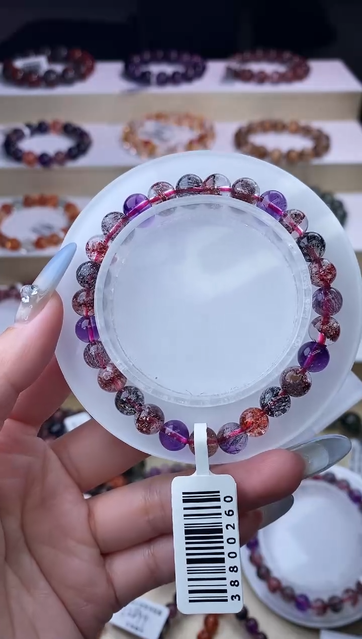 【闪购商品】水晶手链未镶嵌黑加仑超七7m+