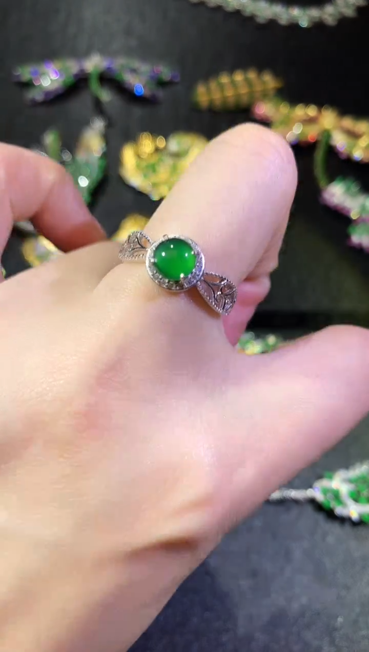 【闪购商品】翡翠戒指银S925镶嵌193戒指（多样性发货一件