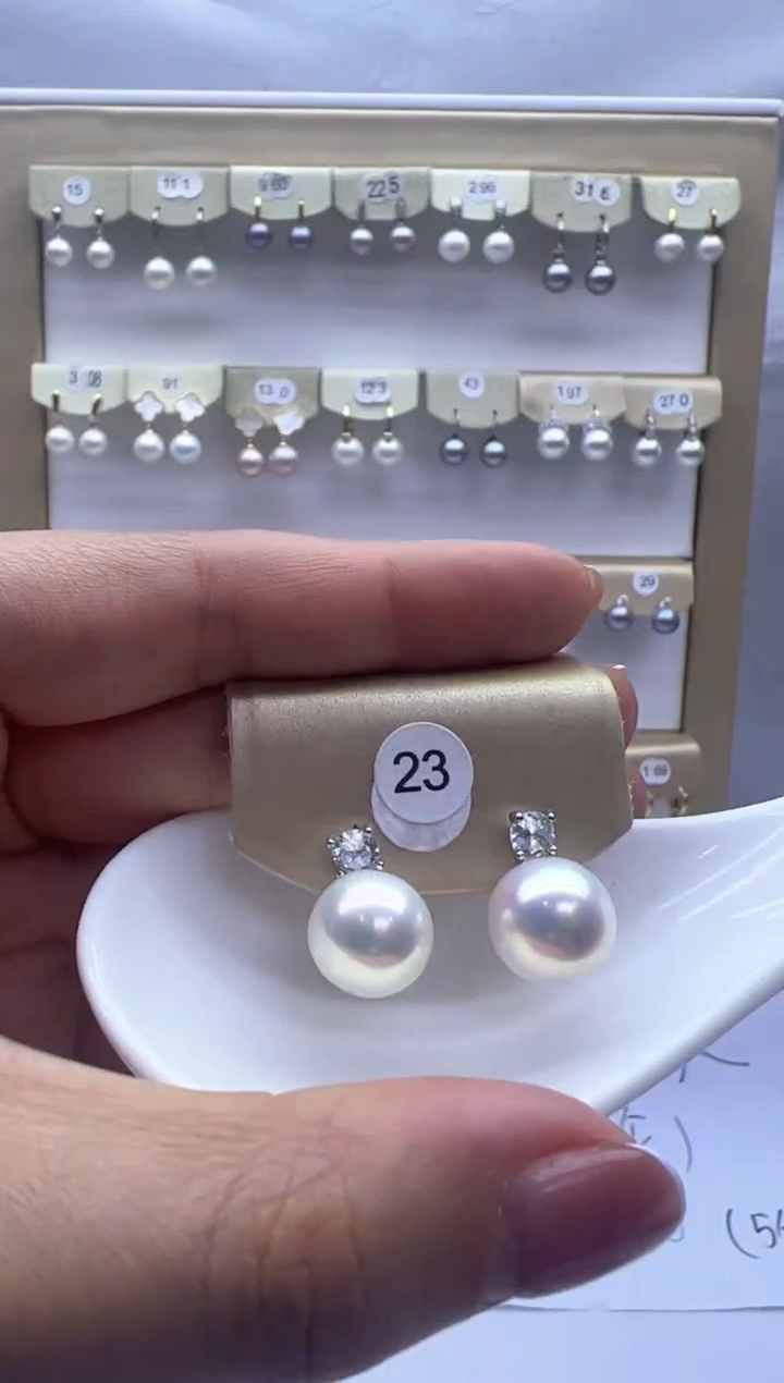 【闪购商品】淡水珍珠耳饰银S925镶嵌23