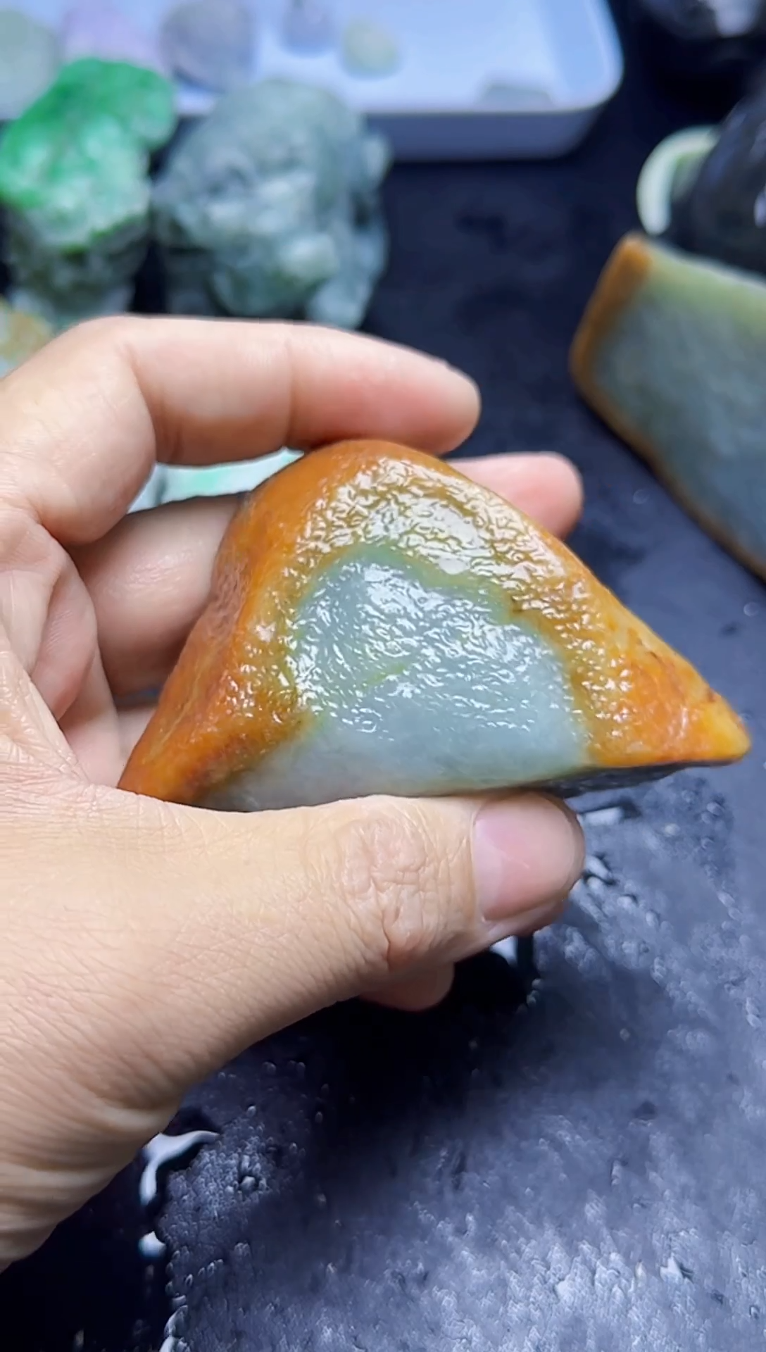 未镶嵌挂件翡翠橙*生133