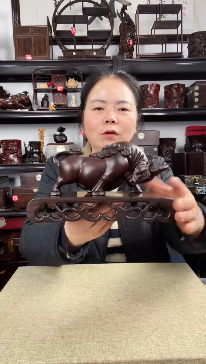 木老李红木工艺品1221+牛