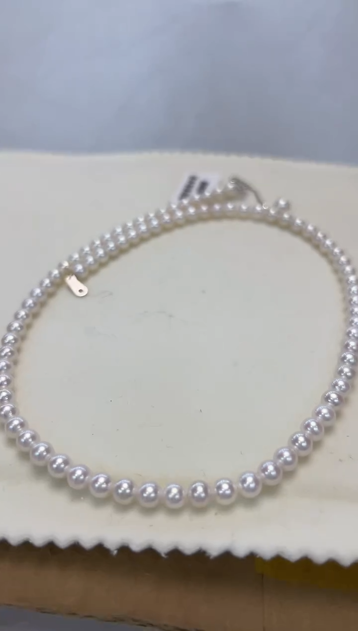 【闪购商品】淡水珍珠银S925镶嵌颈饰56MM淡水珠项链