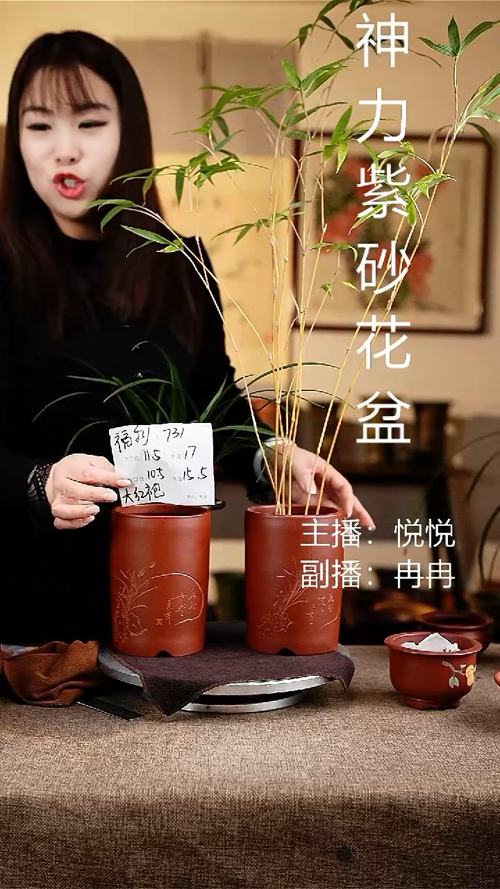 紫砂花盆花卉工艺731