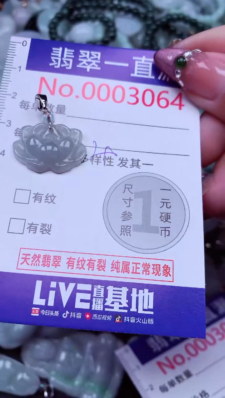 吊坠(不含链)未镶嵌翡翠3064