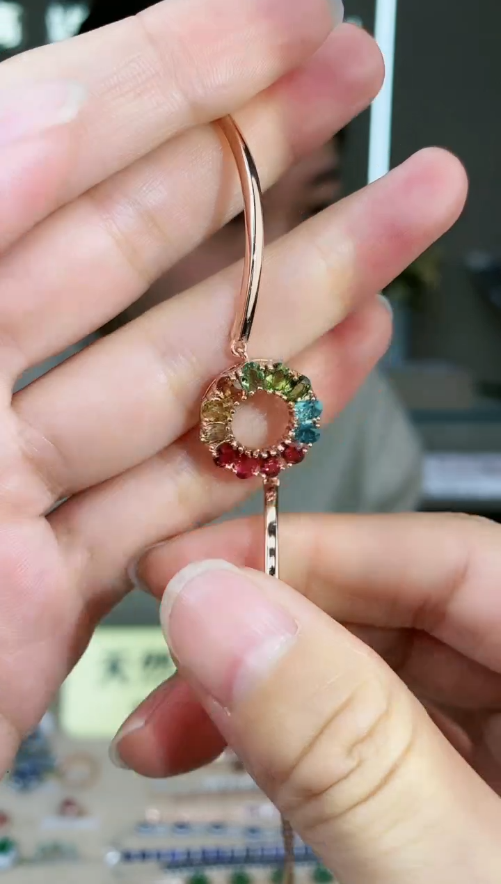 【闪购商品】碧玺手链银S925镶嵌手链