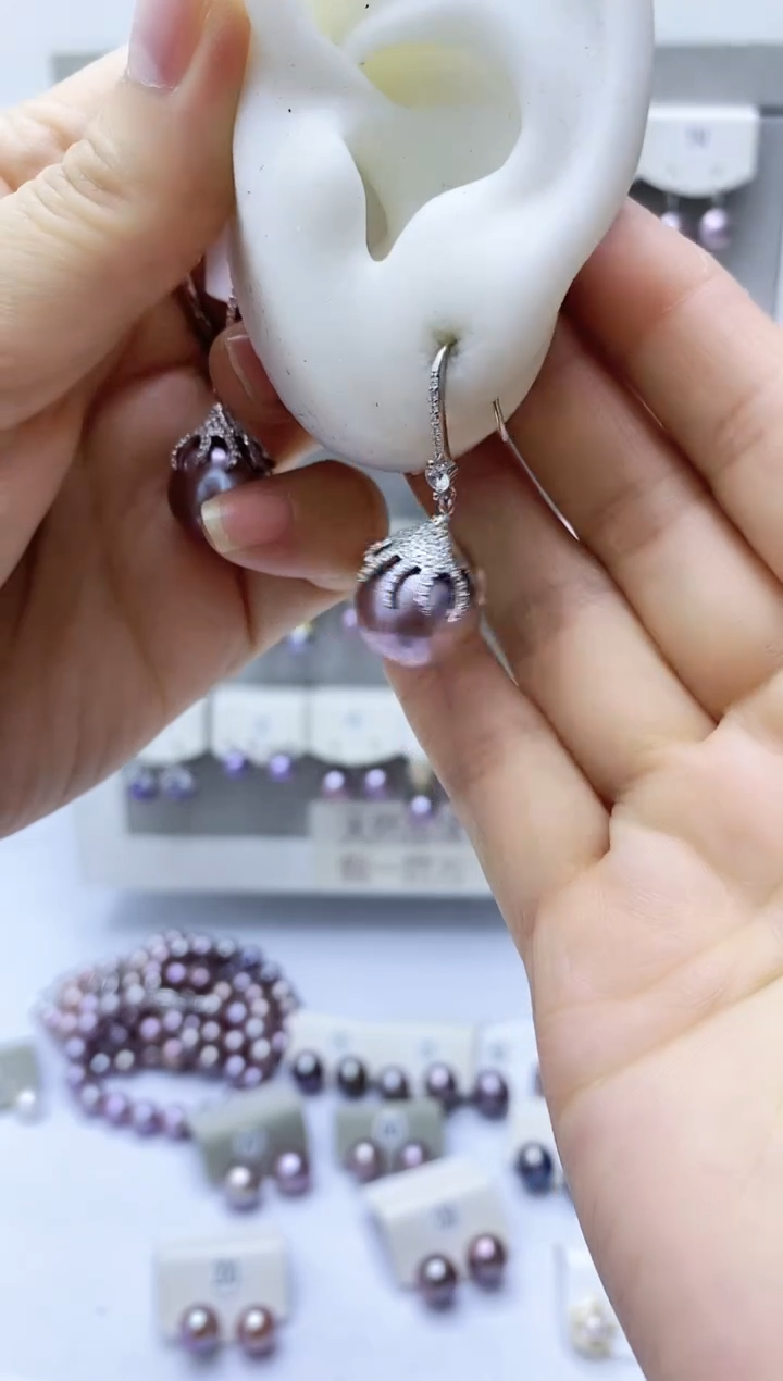 【闪购商品】淡水珍珠耳饰银S925镶嵌308