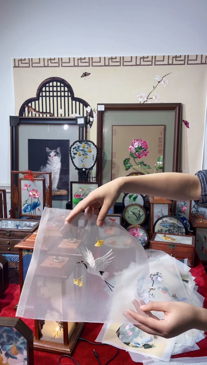 织绣精品苏绣手工刺绣，绣片