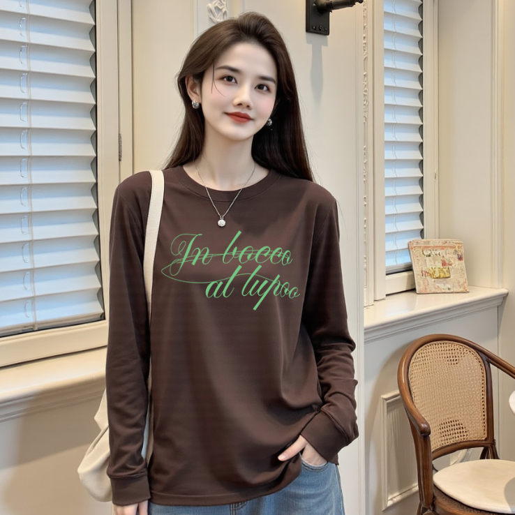 【枫林晚】设计感正肩卫衣绒衫打底单穿卫衣宽松长袖时尚