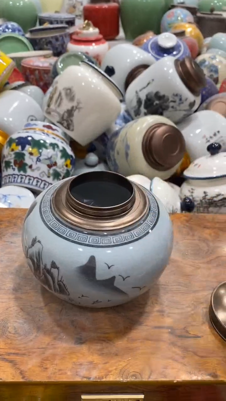 摆件陶茶叶罐密封罐储存罐