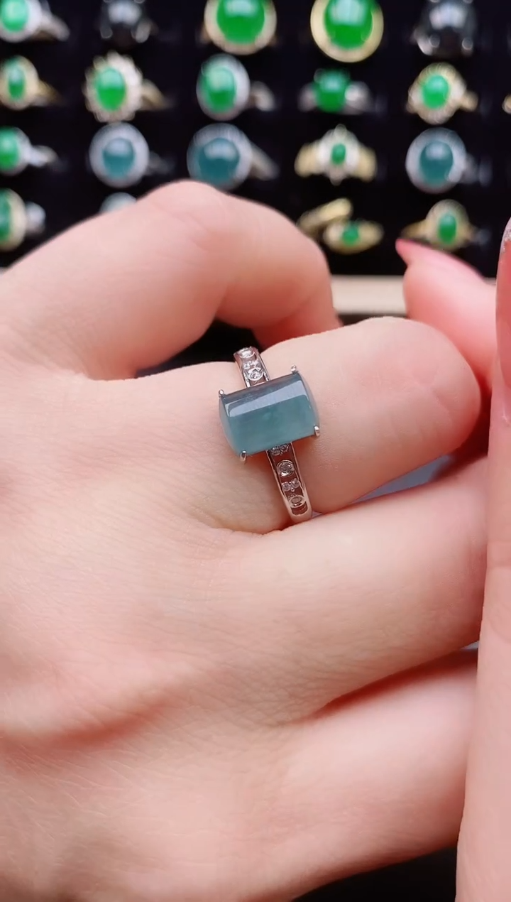 【闪购商品】翡翠戒指银S925镶嵌212121