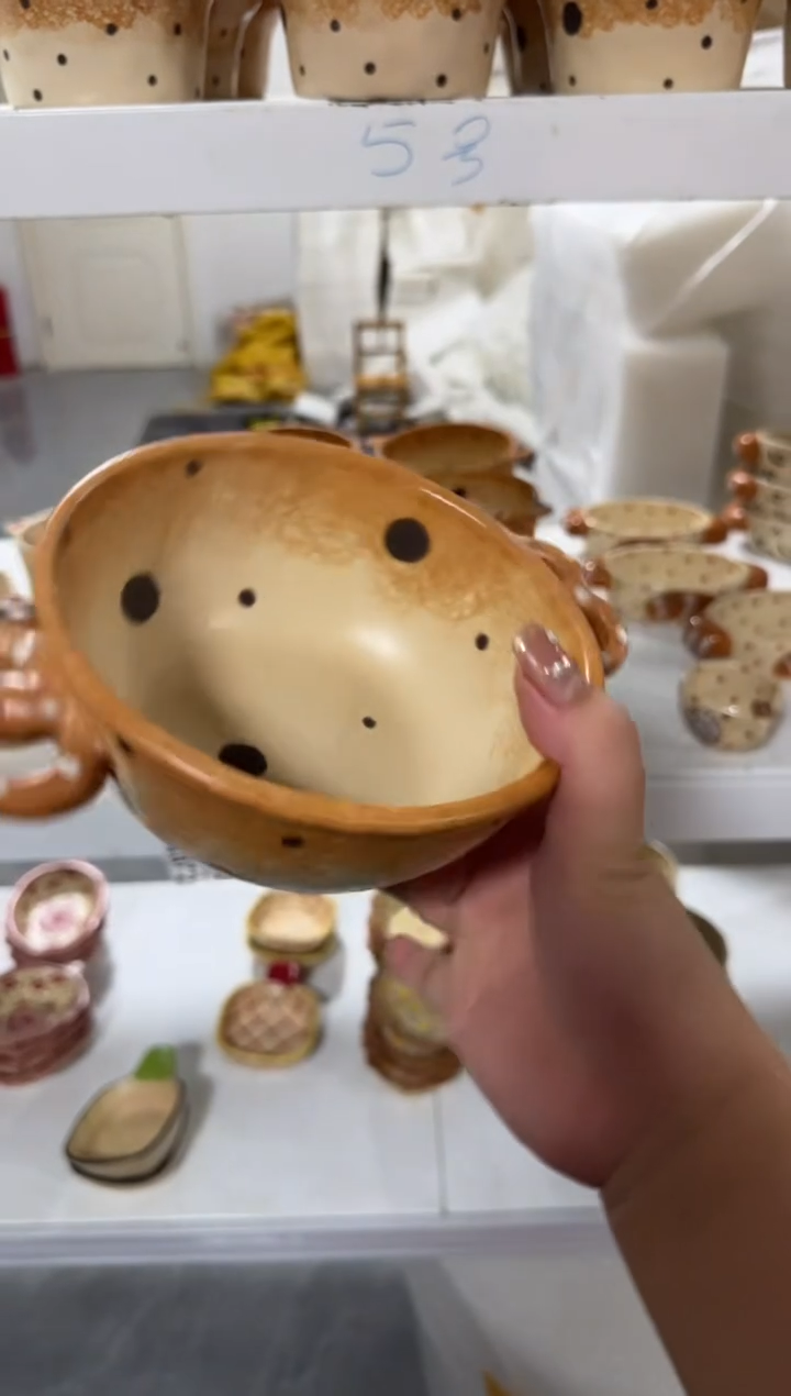 陶瓷珍珠点点大碗【十里高温釉下彩陶瓷】