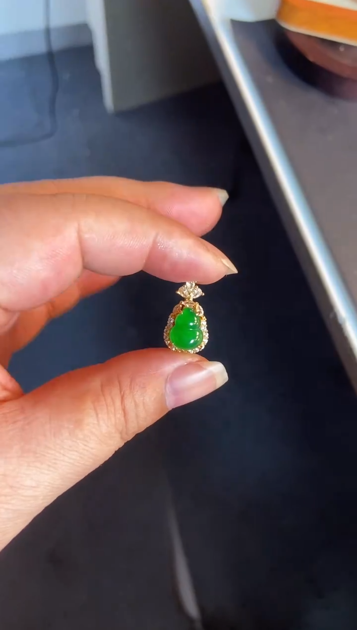 吊坠(不含链)银S925镶嵌翡翠1