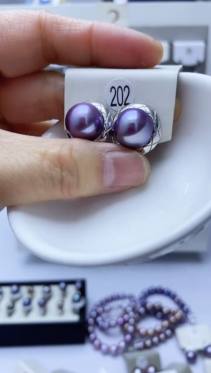 【闪购商品】淡水珍珠耳饰银S925镶嵌202