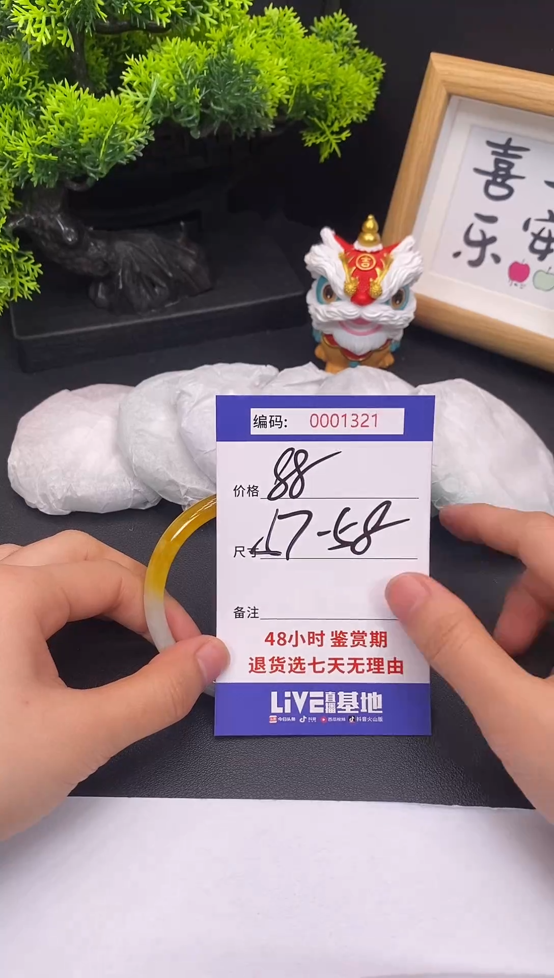 未镶嵌手镯翡翠0001321