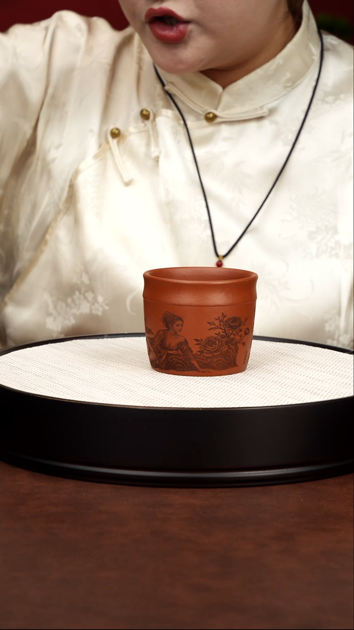 茶壶紫砂宜兴紫砂 直筒杯底槽清 阑阑