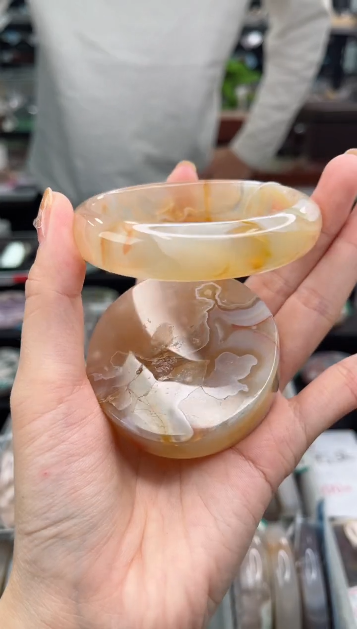 【闪购商品】石英质玉手镯未镶嵌60圈口（赠品镯心）3572481