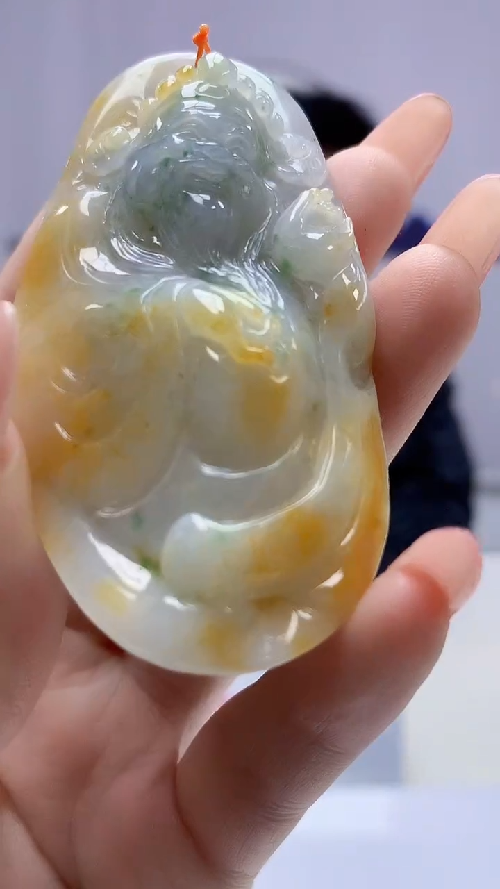 【闪购商品】定制翡翠未镶嵌5153DD-毛货挂件73