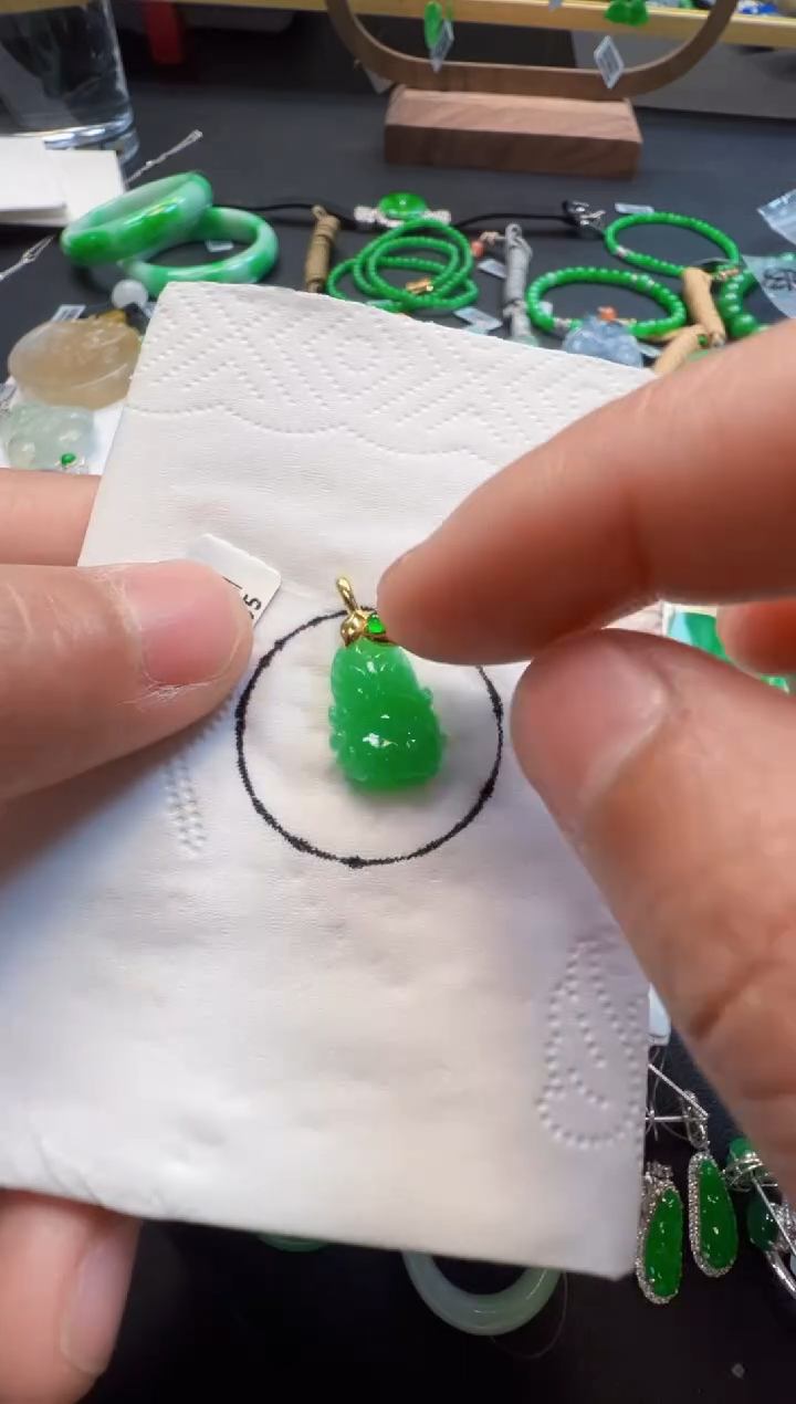 【闪购商品】定制翡翠18K金镶嵌980元