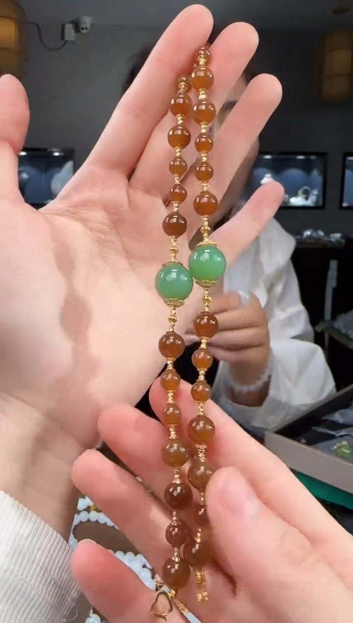 手链18K金镶嵌和田玉多样性发货 拍一发一