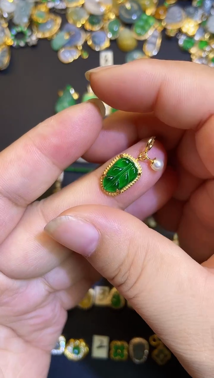 吊坠(不含链)银S925镶嵌翡翠1