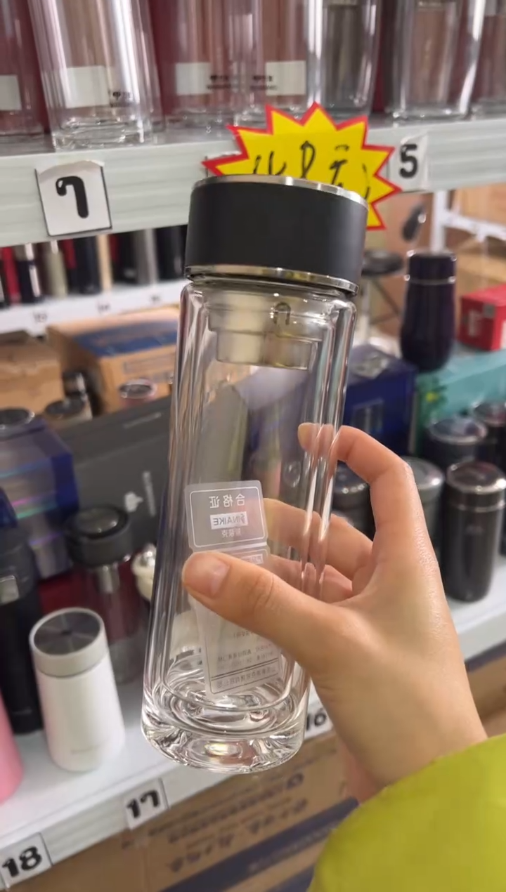 【闪购商品】双层高档320ml高硼硅茶杯