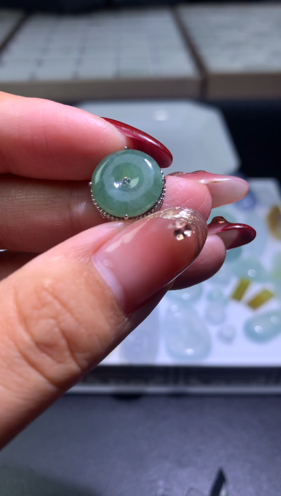 【闪购商品】翡翠颈饰银S925镶嵌净货