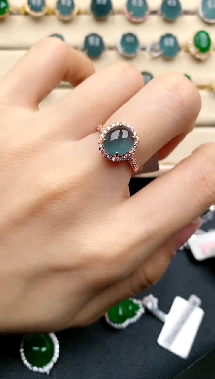 【闪购商品】翡翠戒指银S925镶嵌....