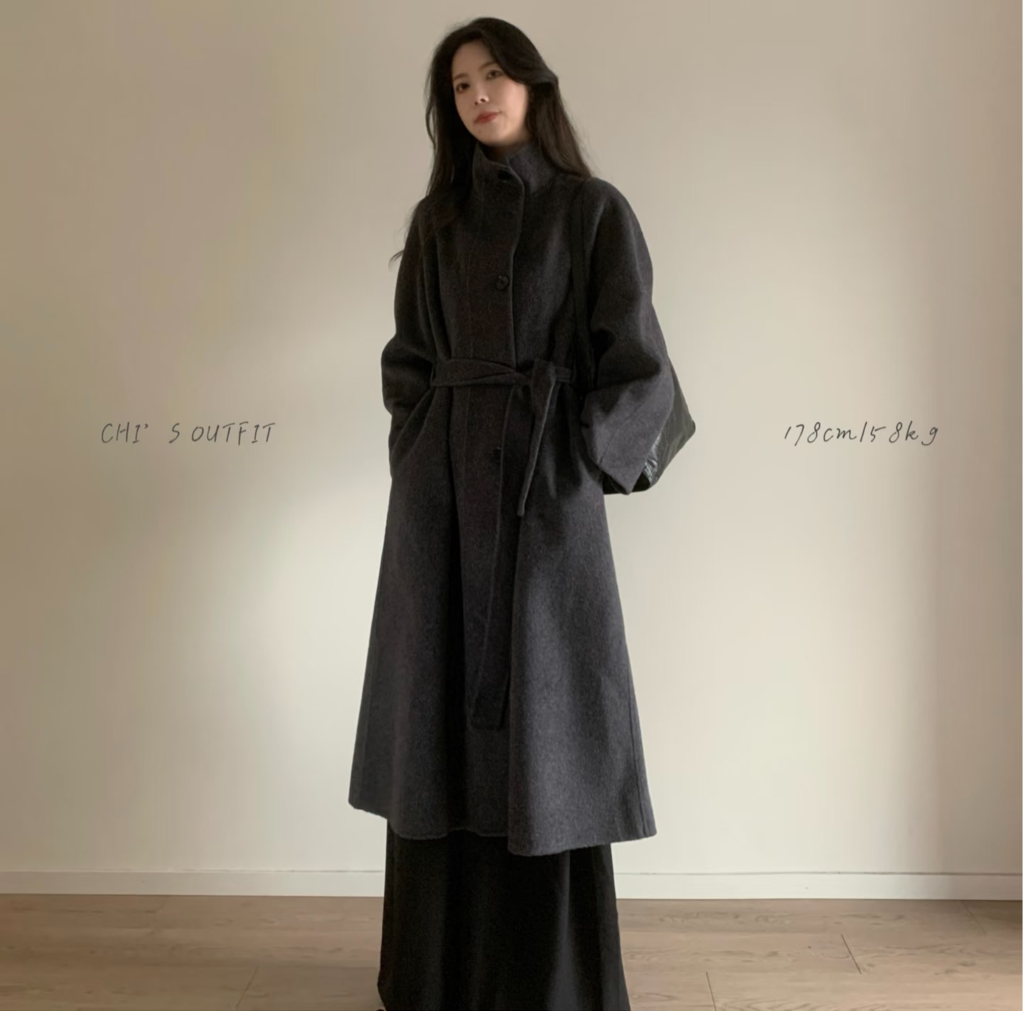 【no退no换】秋冬新款韩系氛围感咖色短款双面呢子大衣洋气显瘦