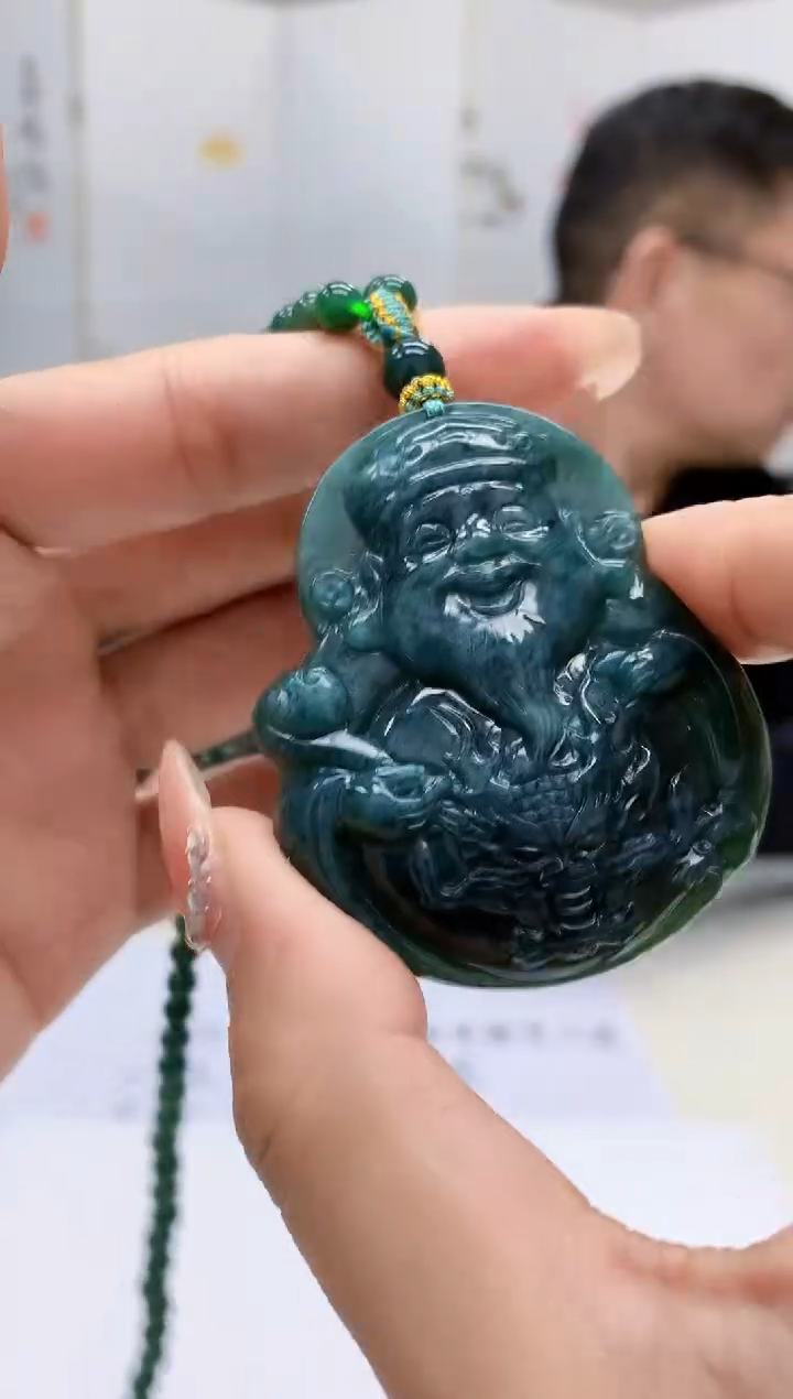 【闪购商品】定制翡翠未镶嵌5152MM-毛货挂件62