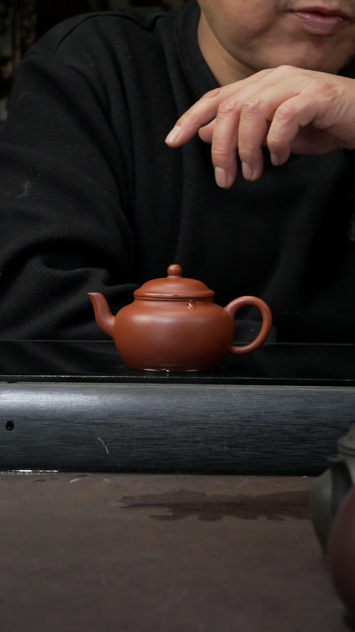 【闪购商品】紫砂茶壶早期赵庄朱泥 莲子 110cc 010