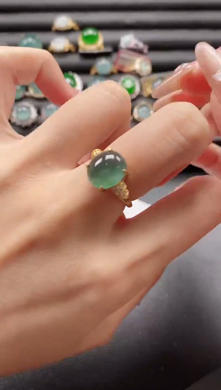 【闪购商品】翡翠戒指银S925镶嵌51151